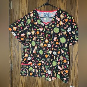 Butter-soft Thanksgiving Scrub Top 2X
